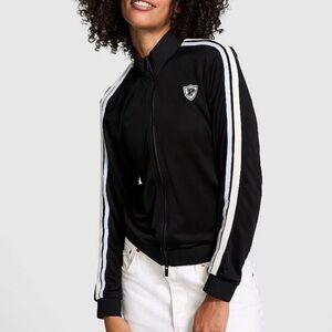 PINK Victoria's Secret Black Full Zip Track Jacket Extra Small XS NWT $60